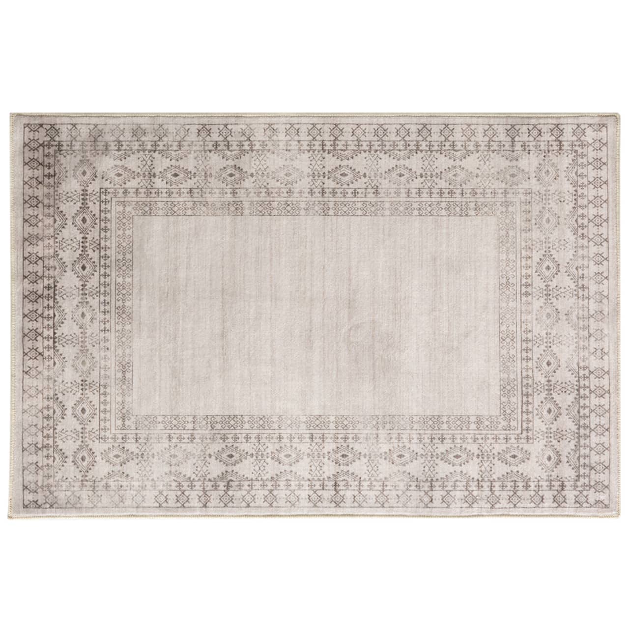 Carpette lavable à bords taupe d’Ashland